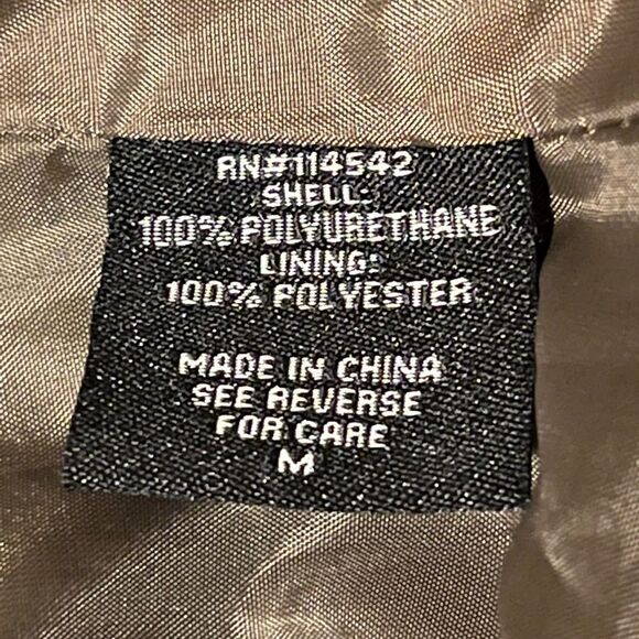 Jou Jou Juniors Faux-Leather Jacket Portobello Gray Medium New - Picture 7 of 9